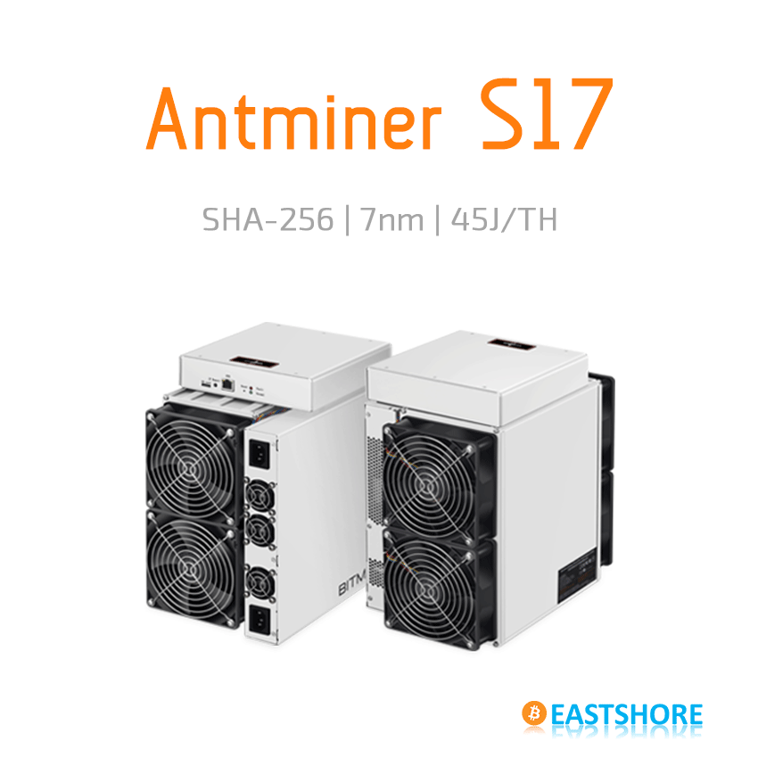 Antminer S17 56th S 2520w 7nm Bitcoin Miner Eastshore !   Mining - 